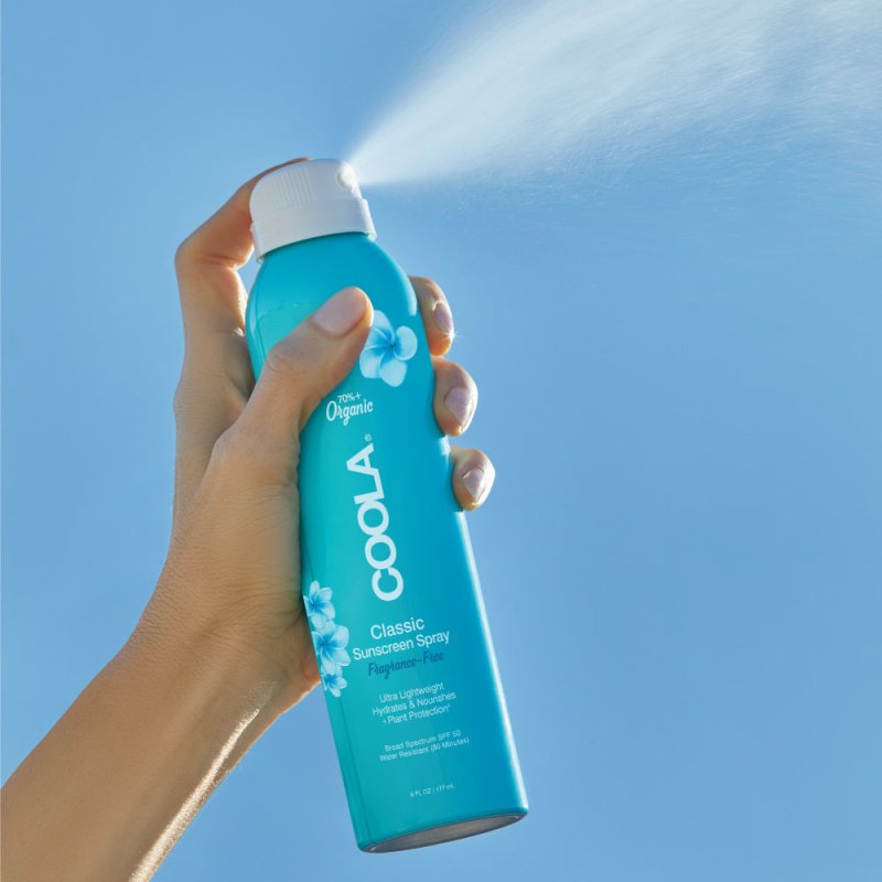 Coola LLC Classic Body Spray Fragrance-Free SPF 50, 177 ml Sunscreen spray Face & body Adults