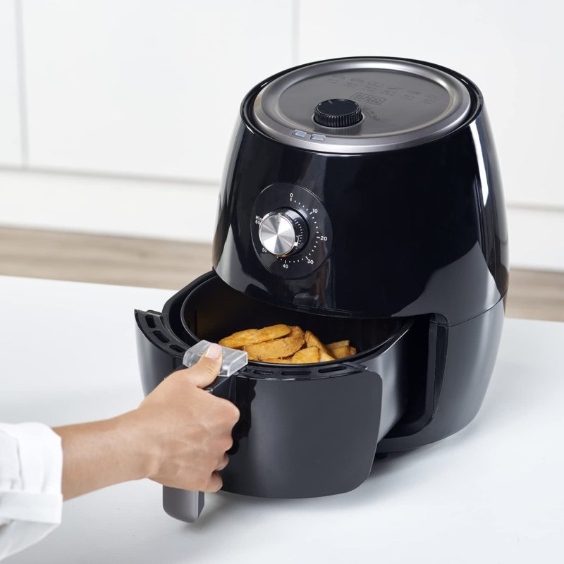 Black & Decker BXAF2500E friteuse Unique 2,5 L Autonome 1500 W Friteuse d’air chaud Noir