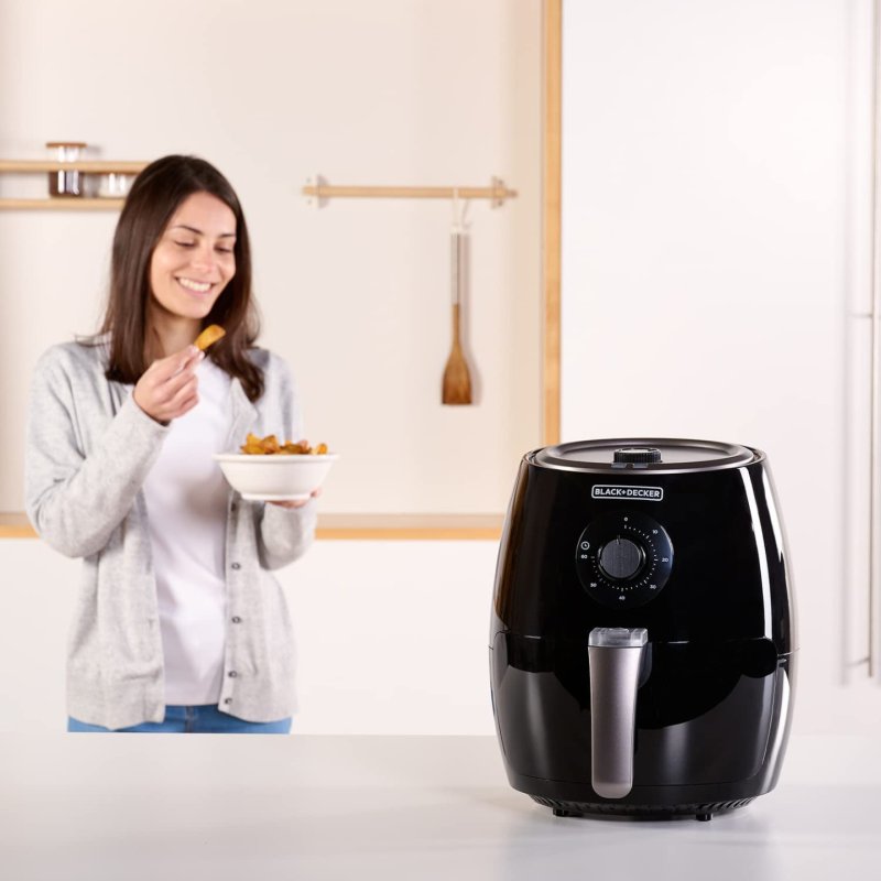 Black & Decker BXAF2500E friteuse Unique 2,5 L Autonome 1500 W Friteuse d’air chaud Noir