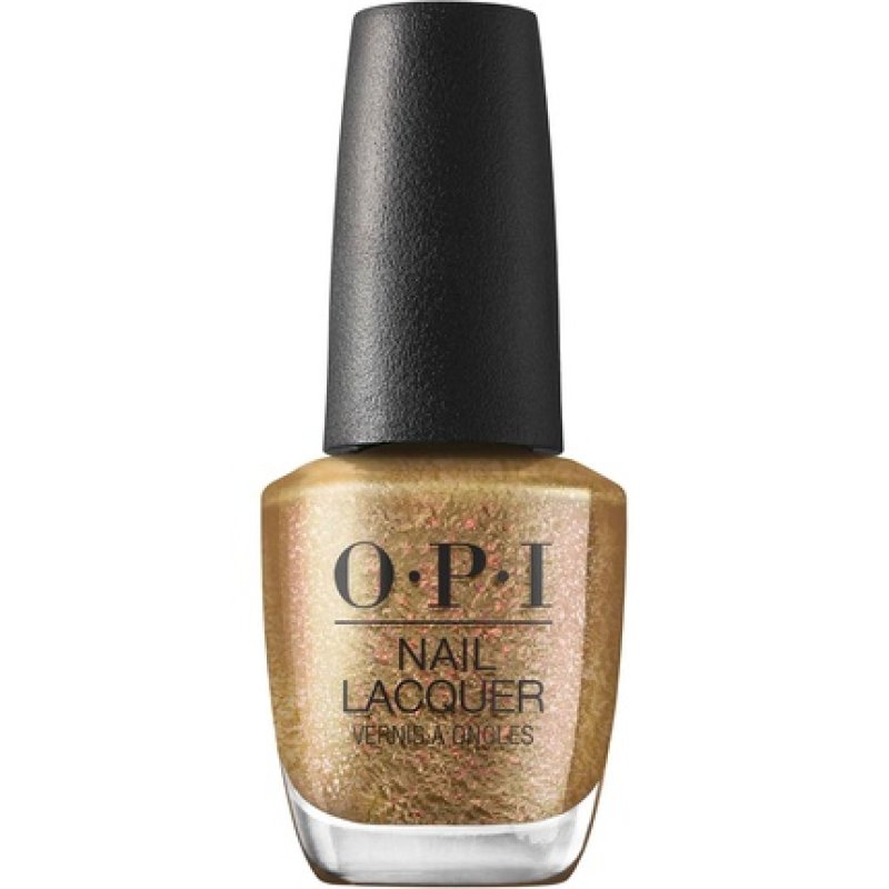OPI Nail Lacquer Opaque Shimmer Finish Metallic Gold Nail Polish 0.5 fl oz