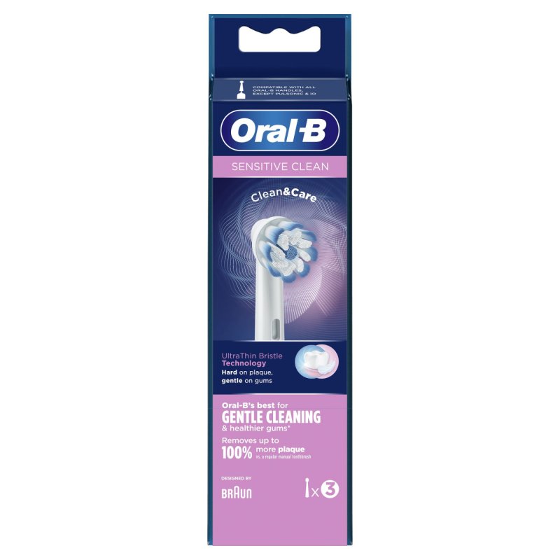 Oral-B Sensitive Clean 80338478 toothbrush head 3 pc(s) White