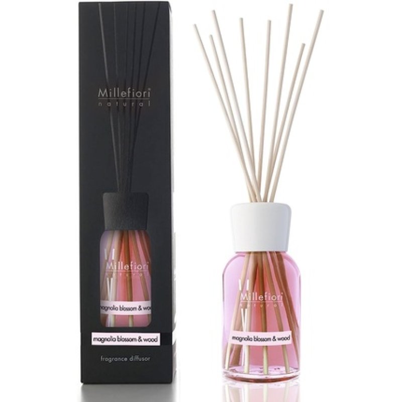 Millefiori Milano Magnolia Blossom & Wood Natural 500ml Reed Diffuser Pink