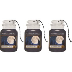 Yankee Candle Car Jar Scented Air Freshener Midsummer's Night 3 Count Car Jar Bonus Dark Brown