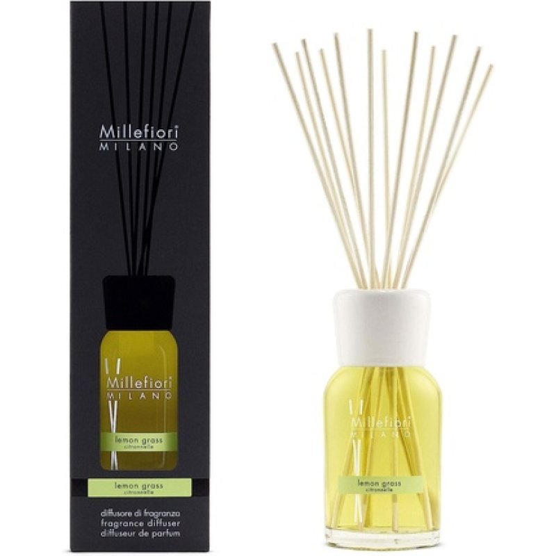 Millefiori Lemon Grass Room Fragrance Glass 500ml - Diffuser