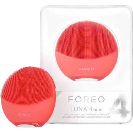 FOREO LUNA 4 Mini Facial Cleansing Brush and Face Massager Coral