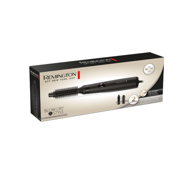 Remington Airstyler AS7100 Hot Air Brush with 2 Attachments 19mm and 25mm - 2 Heating and Blower Levels