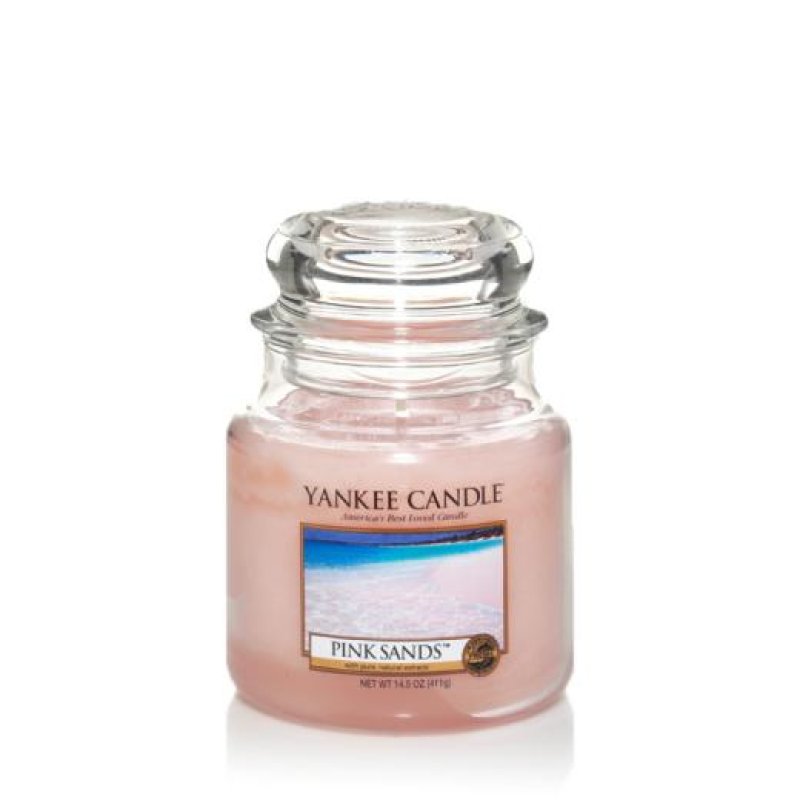 Yankee Candle Medium Jar Pink Sands wax candle Round Vanilla 1 pc(s)