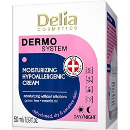 Dermo System Moisturizing Hypoallergenic Cream Day & Night with Green Tea and Canola Oil