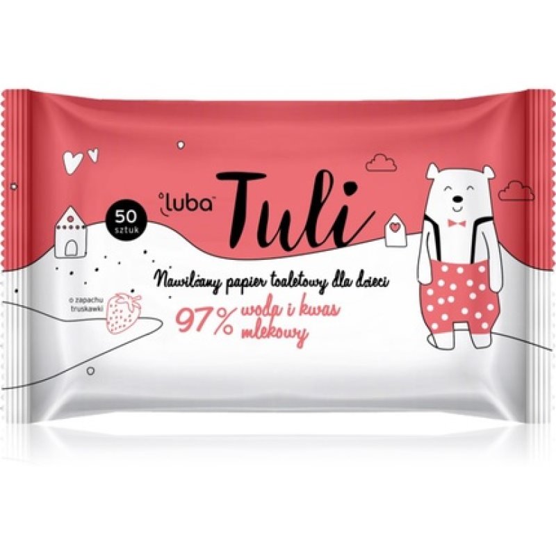 LUBA Toilet Paper for Children with Aloe and Lactic Acid 50 Sheets