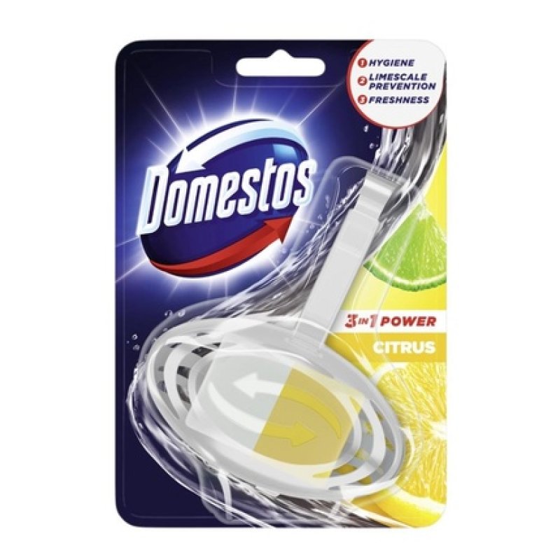 Domestos Toilet Block 3 In 1 Citrus 35 Grams - Effective Toilet Cleaning Solution
