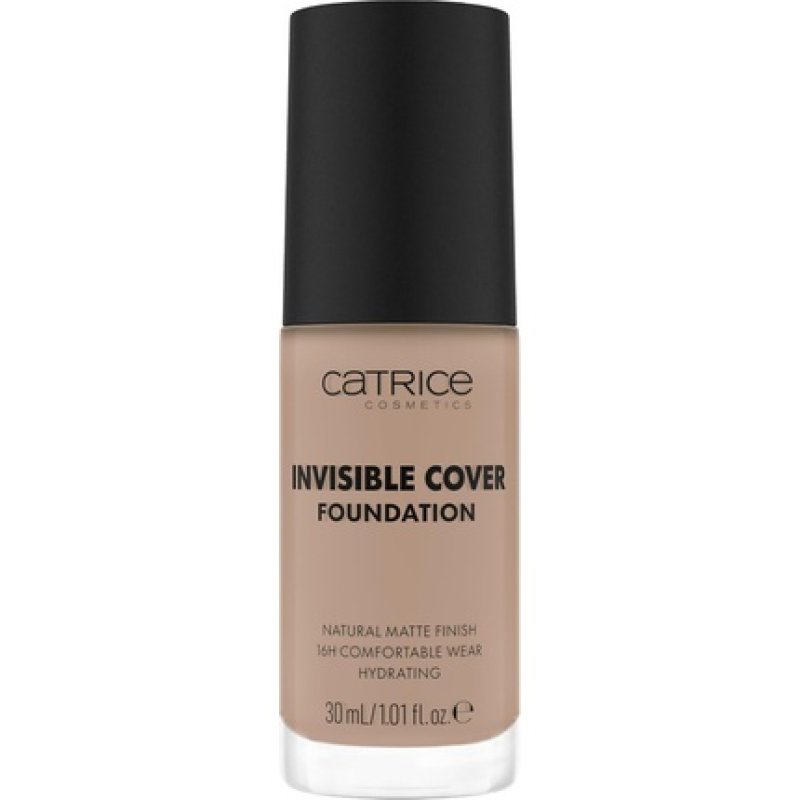 Catrice Invisible Cover Foundation 30ml 025N Nude Moisturizing Long-Lasting Natural for Dry Skin Vegan Oil-Free