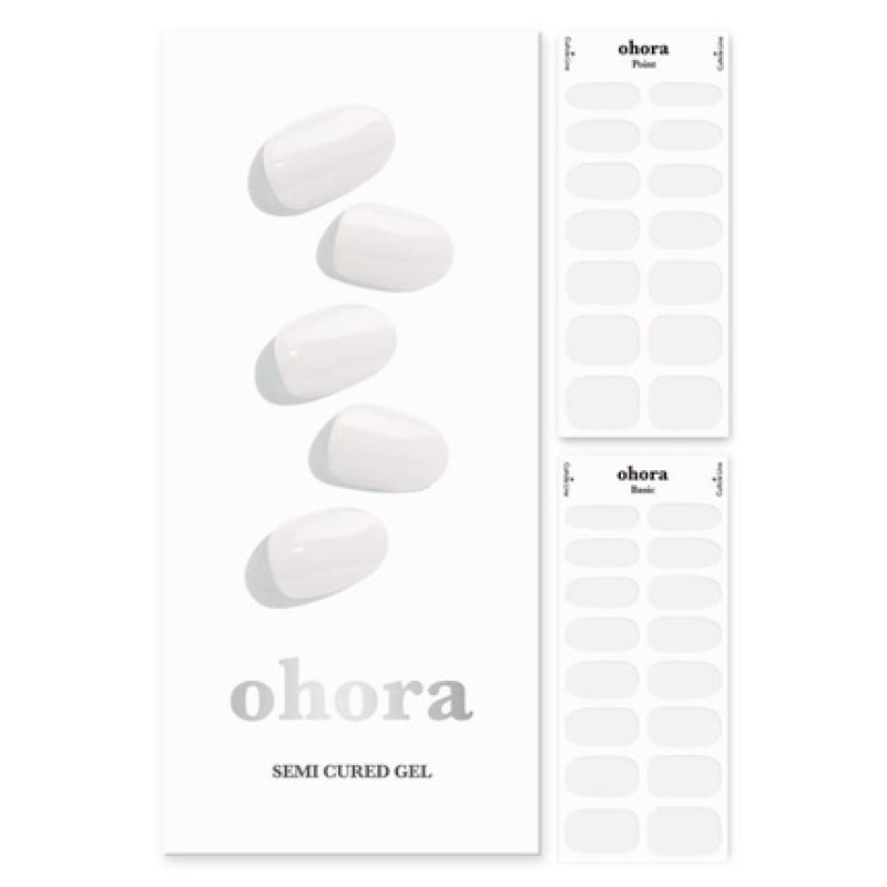 ohora Semi Cured Gel Nail Strips Works with Any Nail Lamps Salon-Quality Long Lasting Easy to Apply & Remove Includes 2
