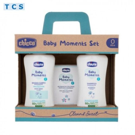 Chicco Baby Moments - Gift Set: Bath Foam, Shampoo And Eau De Cologne