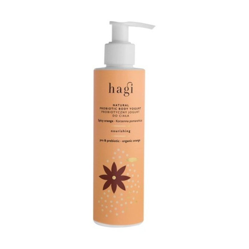 Hagi Spicy Orange Natural Probiotic Body Yogurt with Probiotics, Sea Buckthorn Extract and Oil, Aloe Vera Juice, and