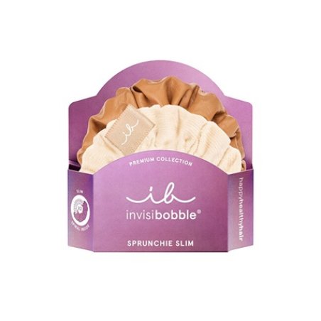 Hair band Sprunchie Slim Premium Creme de Caramel 2 pieces