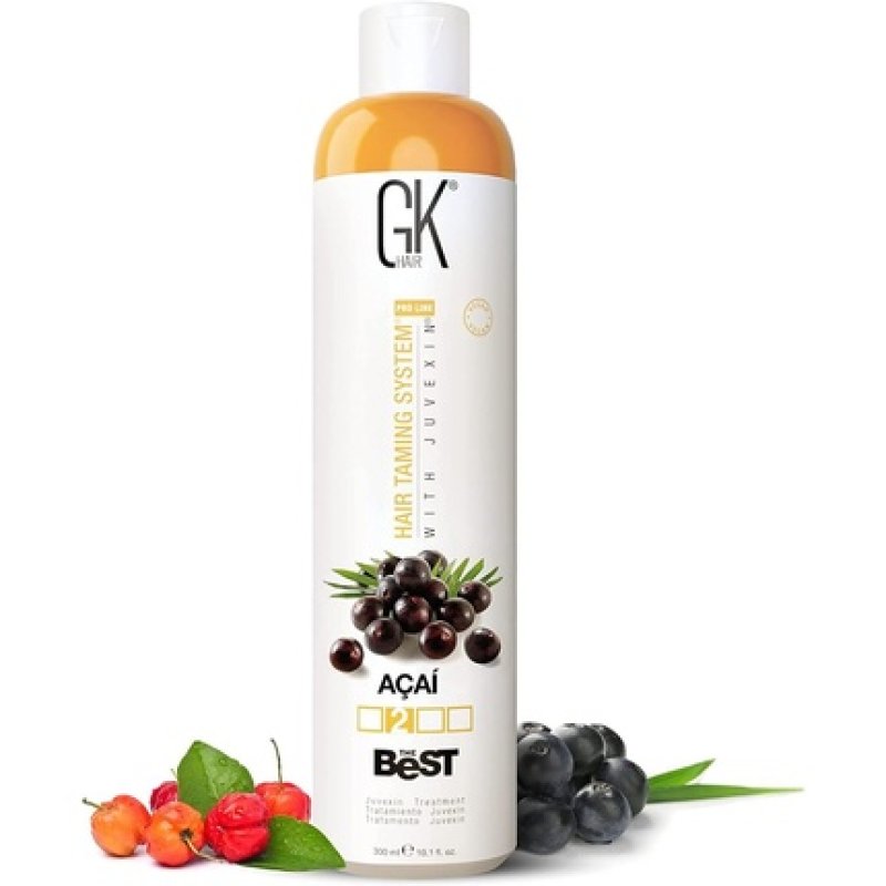 GK HAIR Global Keratin The Best ACAI Vegan Smoothing Keratin Hair Treatment Professional Brazilian Complex Blowout