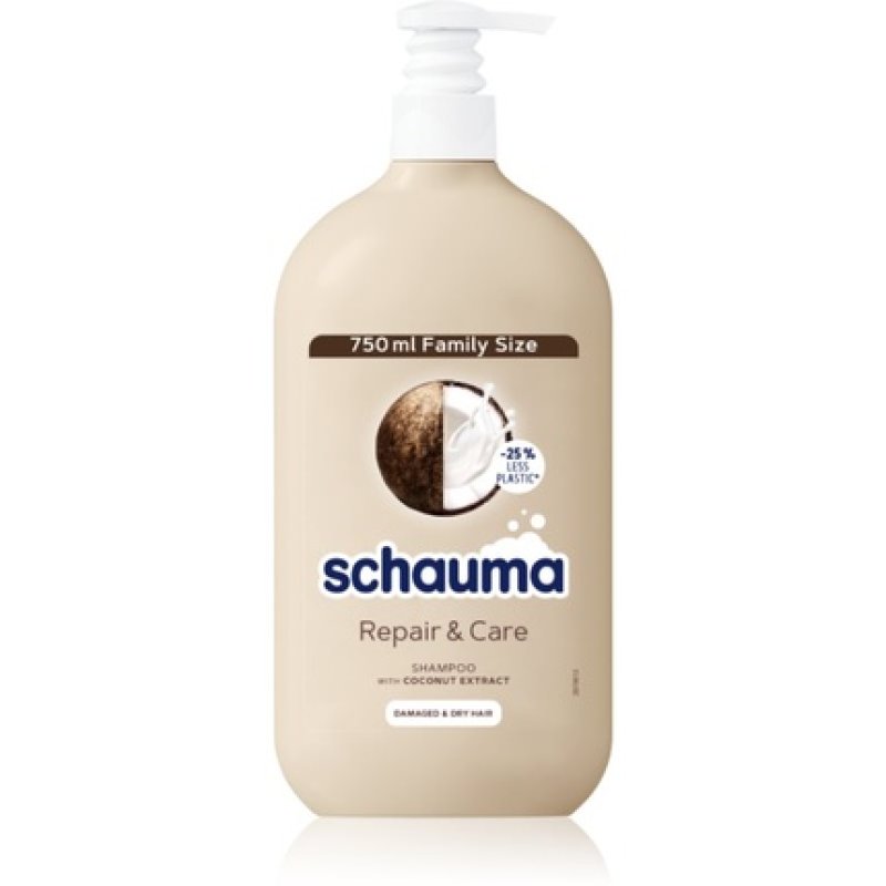 Schwarzkopf Schauma Repair & Care Shampoo for Dry and Damaged Hair with Coconut - 750 ml