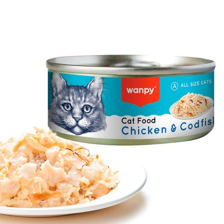 wanpy - Wanpy Cat Canned Food Chicken & Codfish 95g - 95g