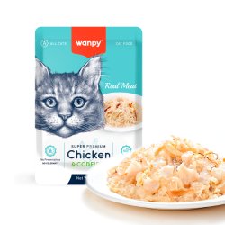 wanpy - Wanpy Cat Retort Pouch Chicken & Codfish 85g - 85g