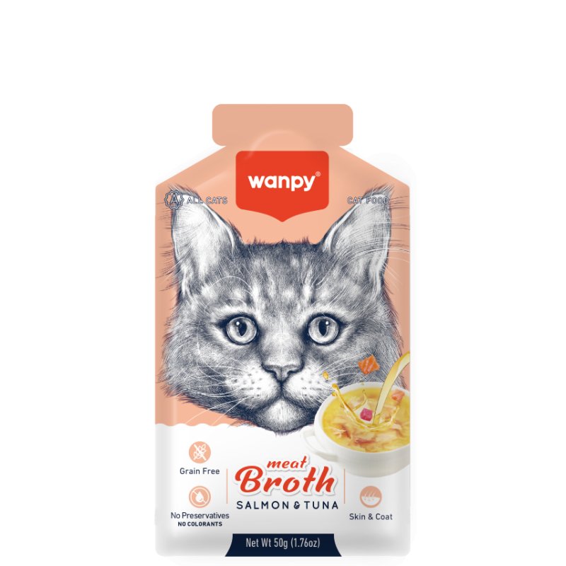 wanpy - Wanpy Cat Meat Broth Tuna & Salmon 50g - 50g