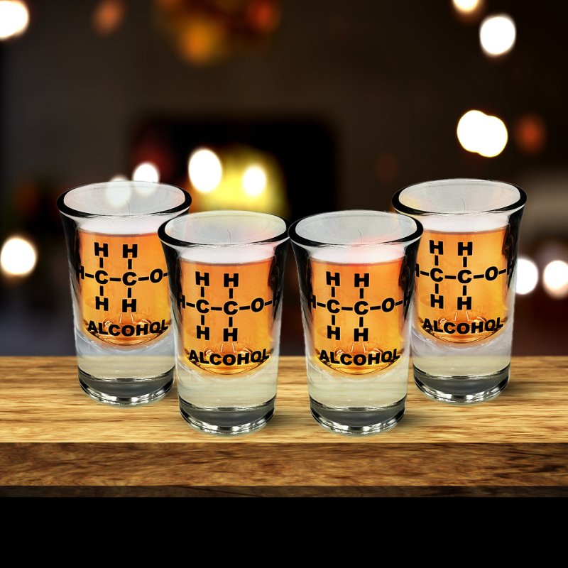 Mad Monkey - Alcohol shot glasses (set of 4) - 5 cl per glass