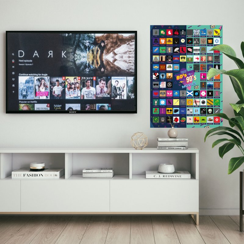 Mad Monkey - Scratch Poster Top 100 80s & 90s movies