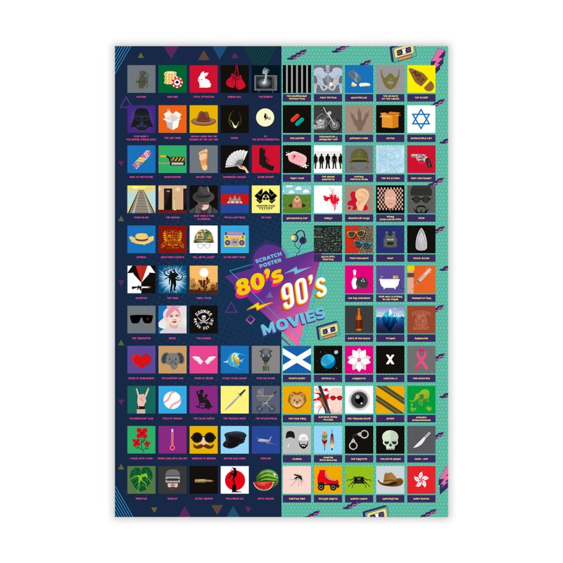 Mad Monkey - Scratch Poster Top 100 80s & 90s movies