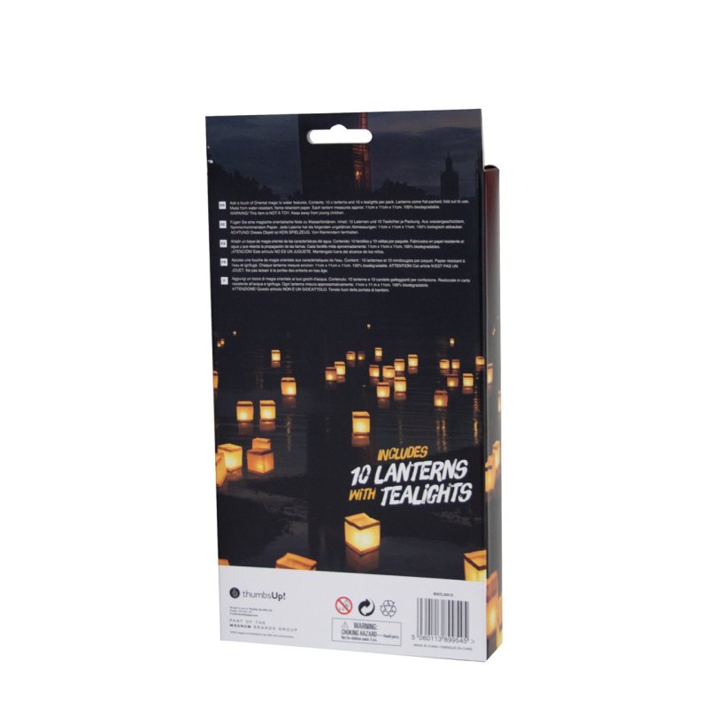 Mad Monkey - Water lanterns (pack of 10) - 11cm x 11cm x 11cm