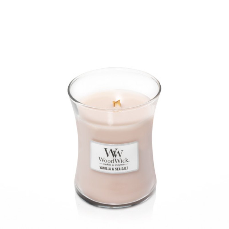 WoodWick 92191 bougie en cire Autres Jasmin, Sel de mer, Vanille Beige