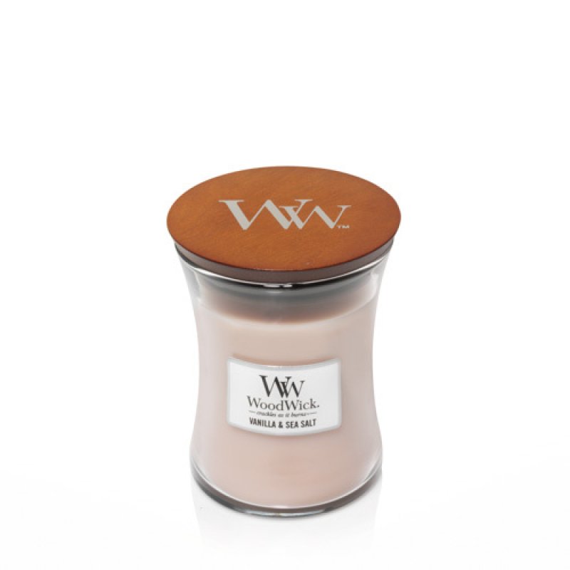 WoodWick 92191 bougie en cire Autres Jasmin, Sel de mer, Vanille Beige