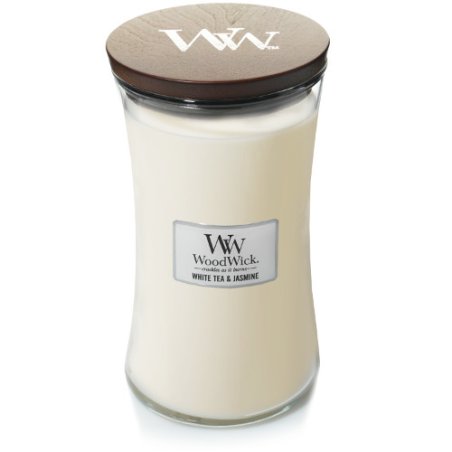 Woodwick White Tea & Jasmine Small Jar Candle