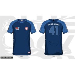 MARVEL - Captain America 41 - Maillot de Foot Homme (S)