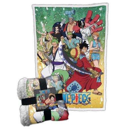 One Piece - Plaid Sherpa Luffy et son équipage Wano (100x150cm)