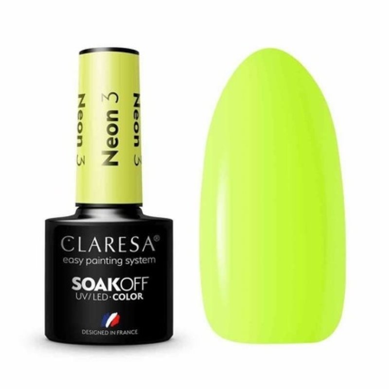 Neon UV Nail Polish 5ml Claresa - Pack of 3