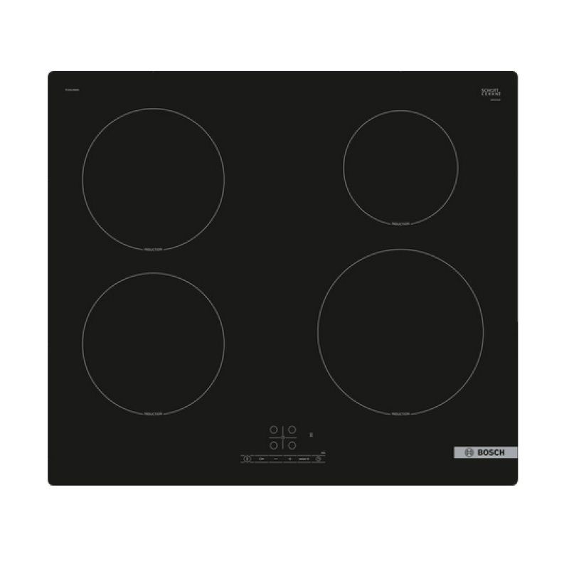 Bosch PUE61RBB5E plaque Noir Intégré 60 cm Plaque avec zone à induction 4 zone(s)