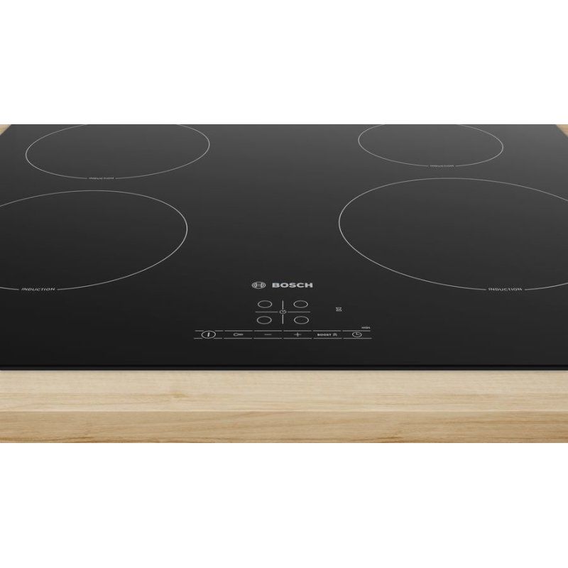 Bosch PUE61RBB5E plaque Noir Intégré 60 cm Plaque avec zone à induction 4 zone(s)