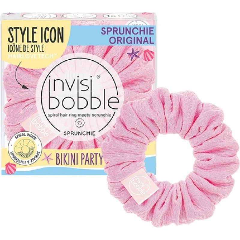 Invisibobble Pink Scrunchie Bikini Party Hair Bobbles Strong Hold For Men And