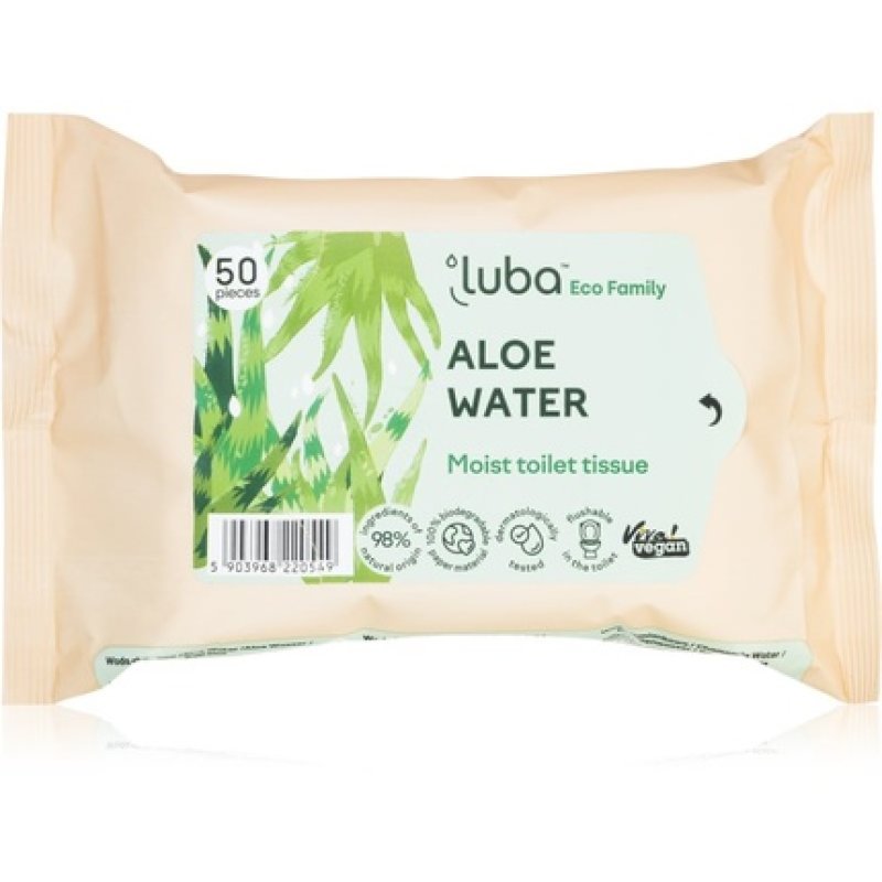 LUBA Eco Family Moisturizing Toilet Paper with Aloe Water - 50 Sheets