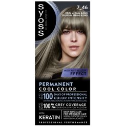 Syoss Permanent Cool Color Hair Dye 7-46 Cool Medium Blonde
