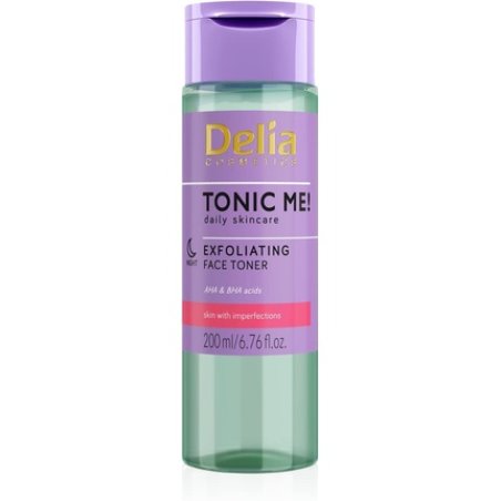 Delia Cosmetics Tonic Me Peeling Tonic for Skin with Impurities AHA and BHA Salicylic Glycolic and Lactic Acid 200ml