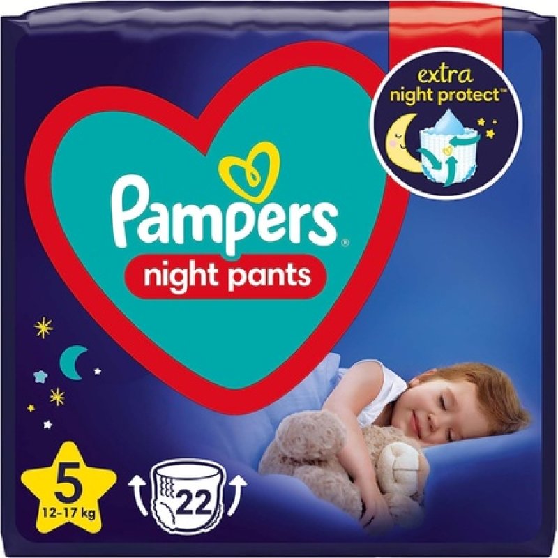 Pampers Night Pants diapers 12-17kg size 5-JUNIOR 22pcs