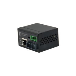LevelOne RJ45 to SC Fast Ethernet Industrial Media Converter, Multi-Mode Fiber, 2km, -40°C to 75°C