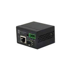 LevelOne RJ45 to SFP Fast Ethernet Industrial Media Converter, -40°C to 75°C