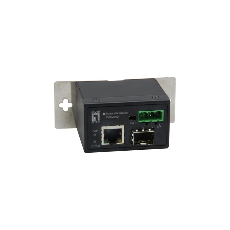 LevelOne IEC-4000 convertisseur de support réseau 100 Mbit/s Noir