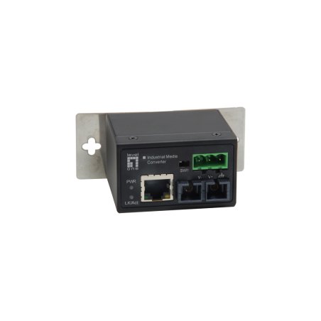 LevelOne IEC-4002 convertisseur de support réseau 100 Mbit/s Multimode Noir