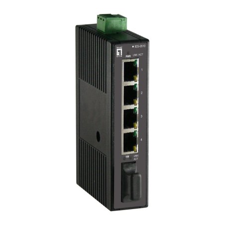 LevelOne IES-0510 commutateur réseau Non-géré Fast Ethernet (10/100) Noir