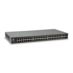 LevelOne 50-Port Fast Ethernet Switch, 2 x Gigabit SFP/RJ45 Combo