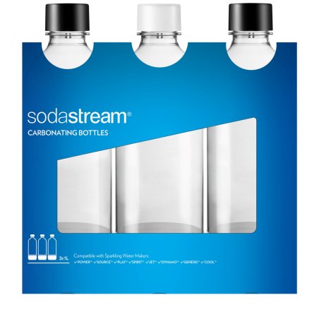Sodastream PET Bottle Universal (3 Bottles, 1L, black) (2260525)