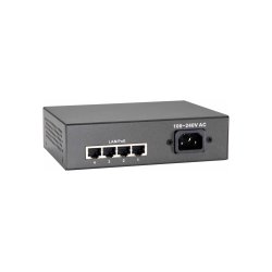 LevelOne 5-Port Fast Ethernet PoE Switch, 802.3at/af PoE, 4 PoE Outputs, 65W