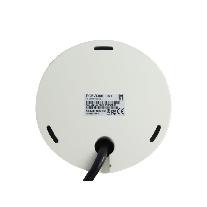 LevelOne HUBBLE Fixed Dome IP Network Camera, H.265, 3-Megapixel, 802.3af PoE, IR LEDs, Indoor/Outdoor, Vandalproof